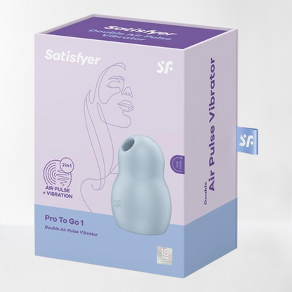 Satisfyer succionador clítoris con vibración "Pro To Go 1" azul