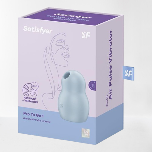 Satisfyer succionador clítoris con vibración "Pro To Go 1" azul