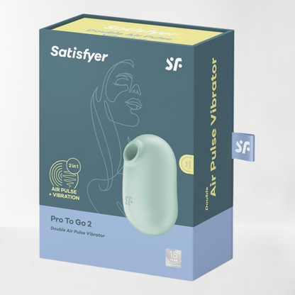 Satisfyer succionador de clítoris con vibración "Pro To Go 2" menta