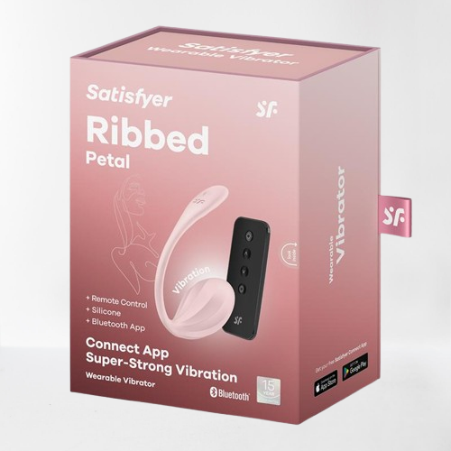 Satisfyer vibrador de braguita "Ribbed Petal" rosa (con app)