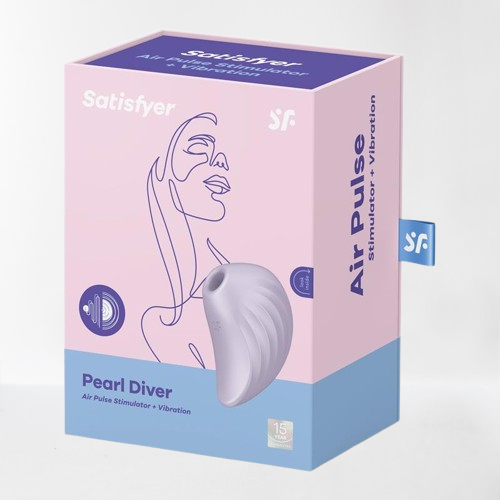 Satisfyer succionador de clítoris con vibración "Pearl Diver" violeta