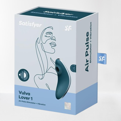 Satisfyer succionador de clítoris con vibración "Vulva Lover 1" azul