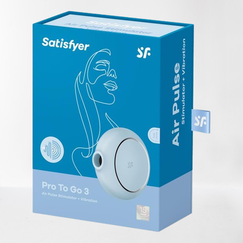 Satisfyer succionador de clítoris con vibración "Pro To Go 3" azul
