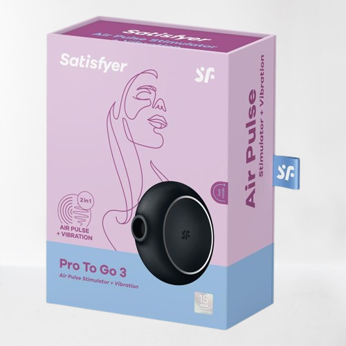 Satisfyer succionador de clítoris con vibración "Pro To Go 3" negro