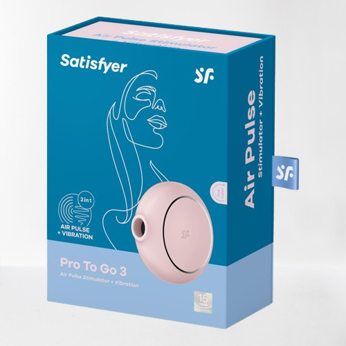 Satisfyer succionador de clítoris con vibración "Pro To Go 3" rosa