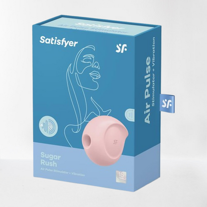 Satisfyer succionador de clítoris con vibración "Sugar Rush" rosa