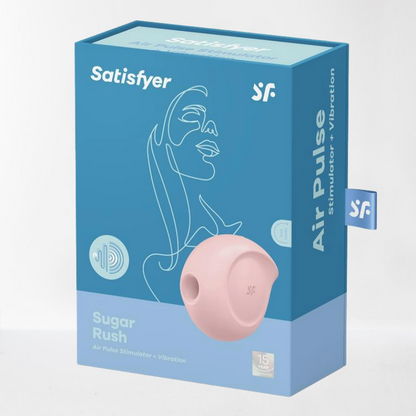 Satisfyer succionador de clítoris con vibración "Sugar Rush" - Rosa
