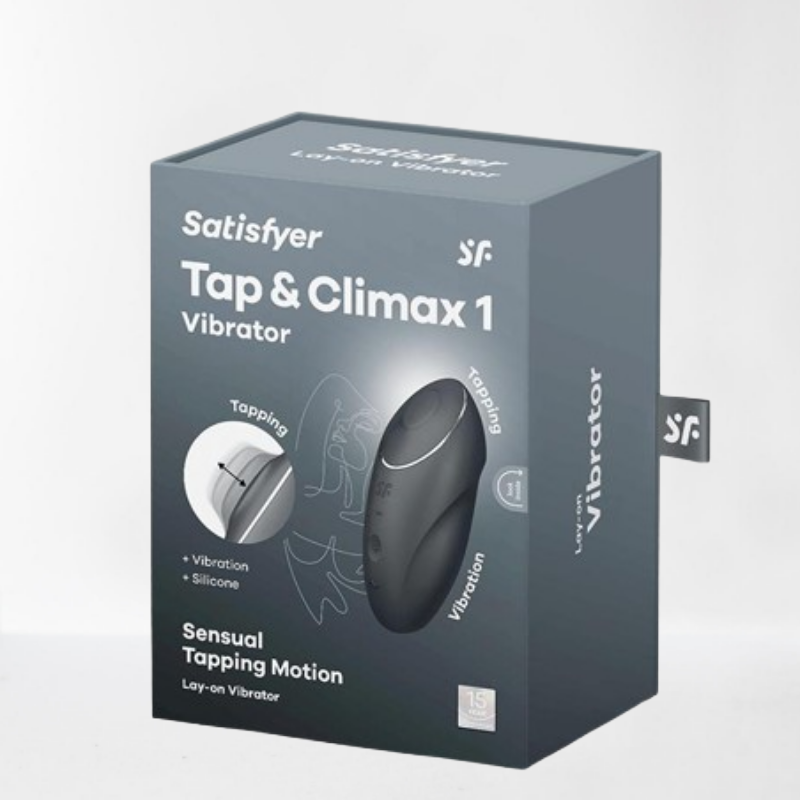 Satisfyer vibrador lay-on con función de toques "Tap & Climax 1"