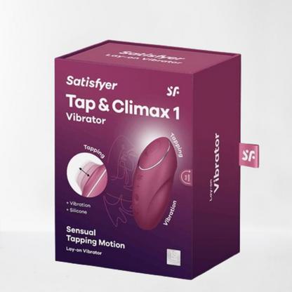 Satisfyer vibrador lay-on con función de toques "Tap & Climax 1"