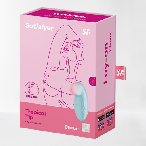 Satisfyer vibrador "Tropical Tip" azul (con app)
