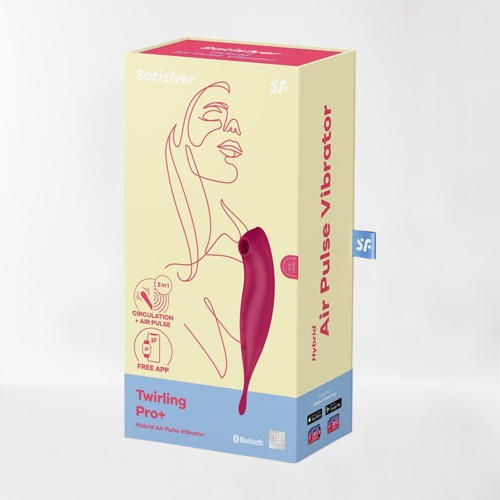 Satisfyer succionador de clítoris con vibración "Twirling Pro" rojo (con app)