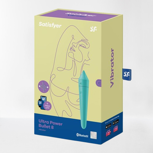 Satisfyer vibrador "Ultra Power Bullet 8" turquesa (con app)