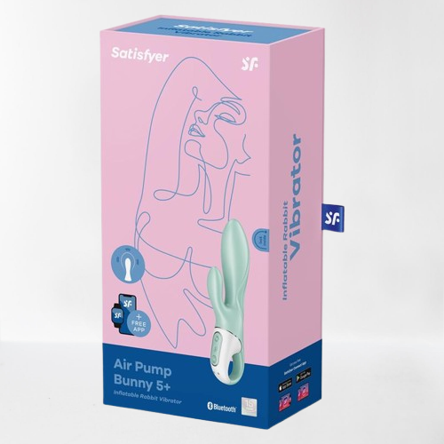 Satisfyer vibrador con inflado "Air Pump Bunny 5+" (con app)