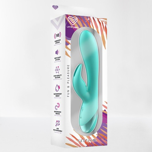 LateToBed Festival vibrador "Perte" celeste