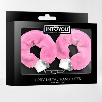 Intoyou "Fetish Line" esposas de metal para muñecas con pelo rosa