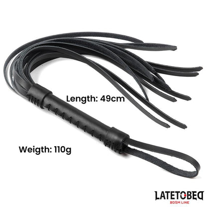 LateToBed "BDSM Line" flogger de piel 50 cm