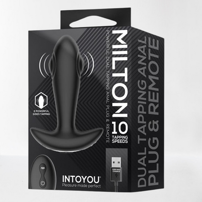 Intoyou plug anal con doble tapping y vibración "Milton"