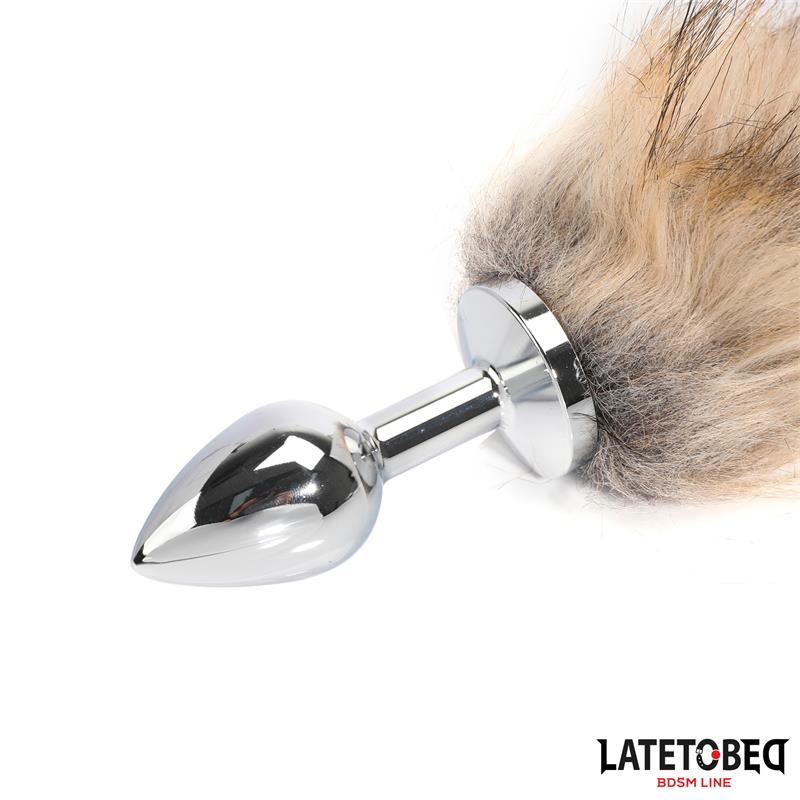 LateToBed "BDSM Line" plug anal con cola marrón 40 cm