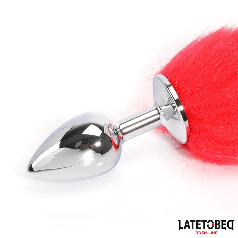 LateToBed "BDSM Line" plug anal con cola rojo 40 cm