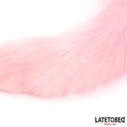 LateToBed "BDSM Line" plug anal con cola rosa 40 cm
