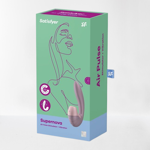 Satisfyer succionador de clítoris con vibración "Supernova" rosa/lila