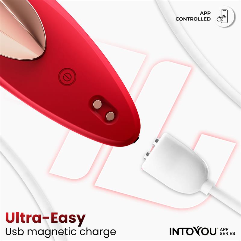 Intoyou vibrador de braguita rojo (con app)