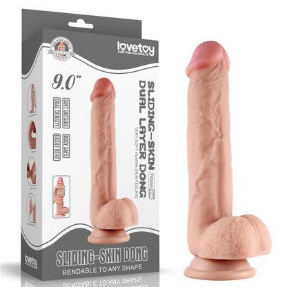 Lovetoy dildo con Piel Retractil 9 Natural
