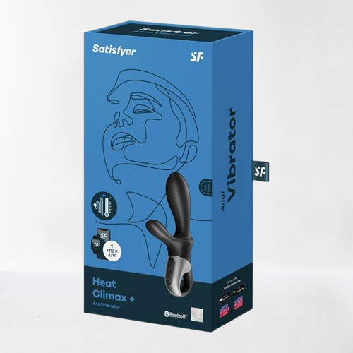 Satisfyer vibrador estimulador Punto G, Punto P y Perineo con efecto calor "Heat Climax +" (con app)