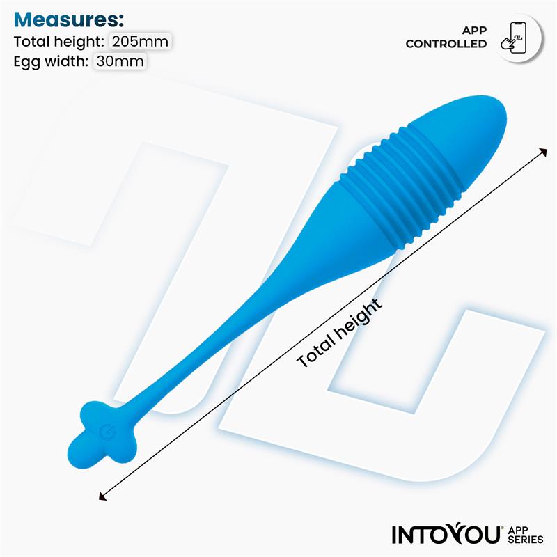Intoyou huevo vibrador y thrusting azul (con app)