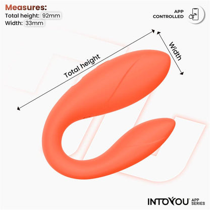 Intoyou vibrador flexible salmón (con app)
