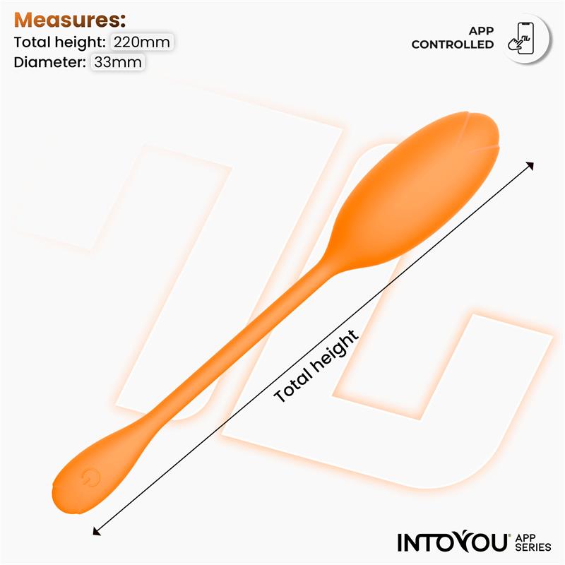Intoyou huevo vibrador "Logan" naranja (con app)