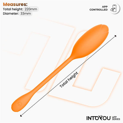 Intoyou huevo vibrador "Logan" naranja (con app)
