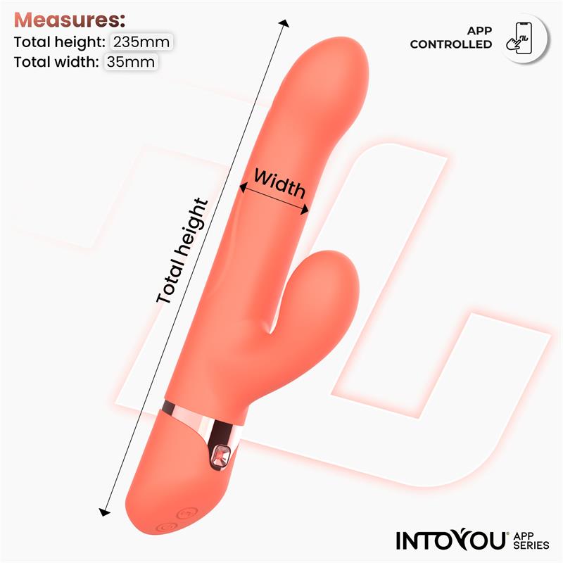 Intoyou vibrador 4 en 1 con anillo de bolas "Mindy" (con app)