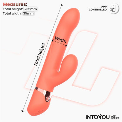 Intoyou vibrador 4 en 1 con anillo de bolas "Mindy" (con app)