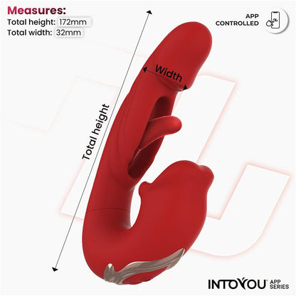 Intoyou vibrador con flipping y mordisqueo "Mouty" (con app)