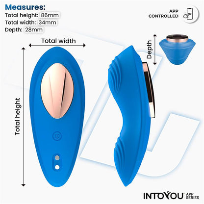 Intoyou vibrador de braguita azul (con app)