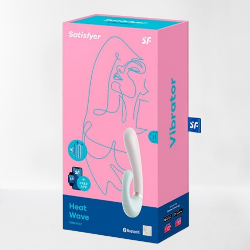 Satisfyer vibrador con efector calor "Heat Wave" menta (con app)