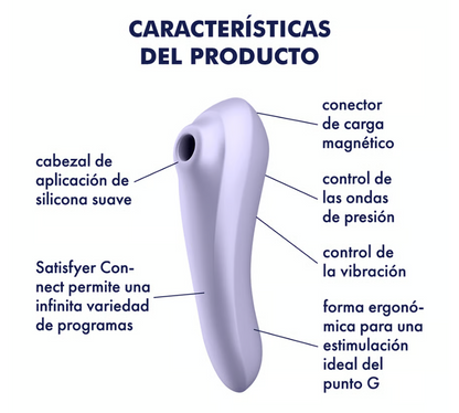 Satisfyer succionador de clítoris con vibración "Dual Pleasure" (con app)