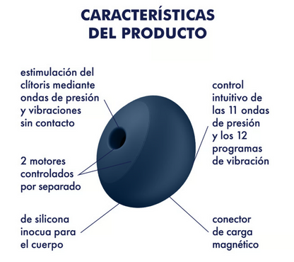 Satisfyer succionador de clítoris con vibración "Air Power 4" azul