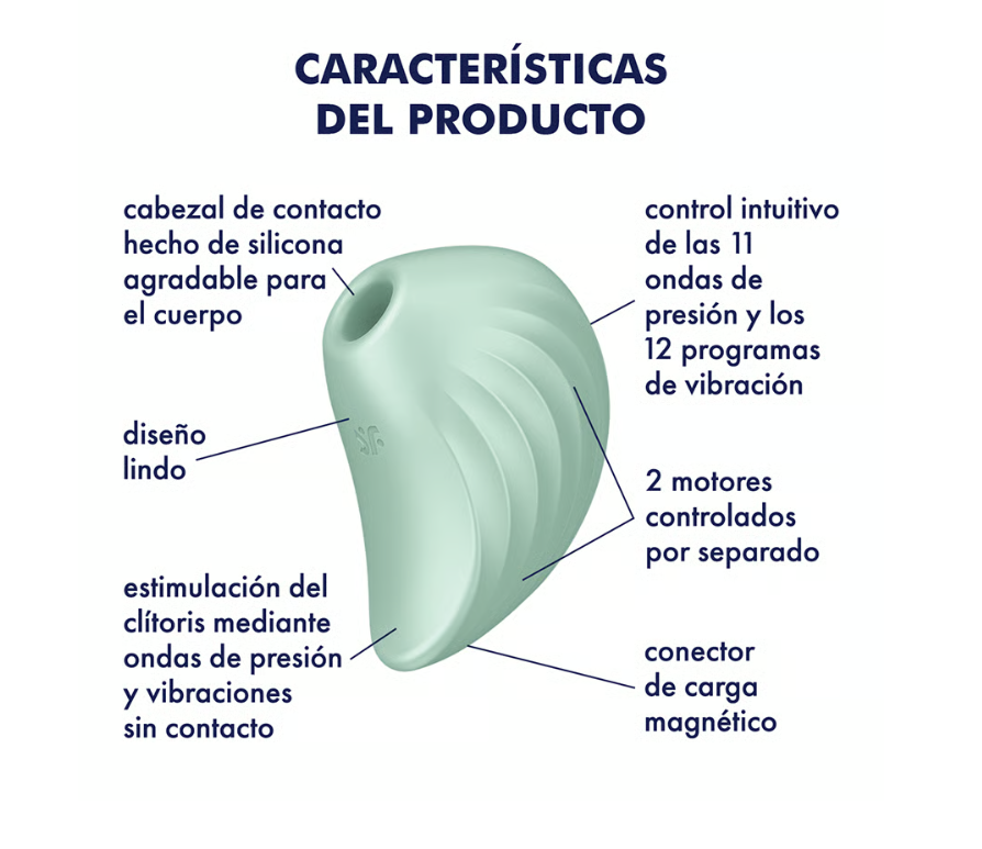 Satisfyer succionador de clítoris con vibración "Pearl Diver" menta