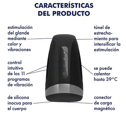 Satisfyer masturbador con efecto calor "Men Heat Vibration"