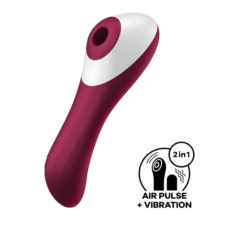 Satisfyer succionador de clítoris con vibración "Dual Crush" rojo