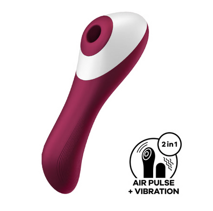 Satisfyer succionador de clítoris con vibración "Dual Crush" rojo
