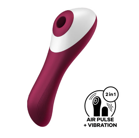 Satisfyer succionador de clítoris con vibración "Dual Crush" rojo