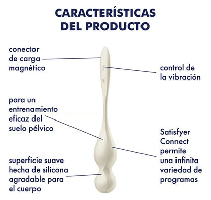 Satisfyer vibrador y bolas Kegel "Love Birds 1" blanco (con app)