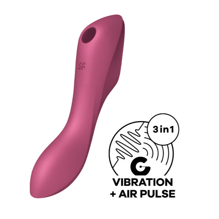 Satisfyer succionador de clítoris con vibración "Curvy Trinity 3" rojo