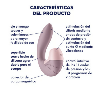 Satisfyer succionador de clítoris con vibración "Supernova" rosa/lila