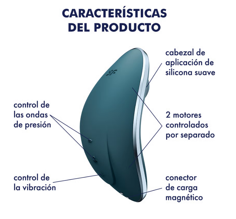 Satisfyer succionador de clítoris con vibración "Vulva Lover 1" azul