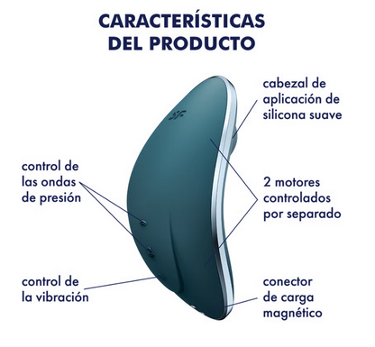 Satisfyer succionador de clítoris con vibración "Vulva Lover 1" azul