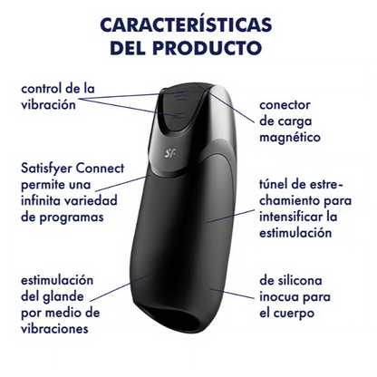 Satisfyer masturbador "Men Vibration + Connect app" (con app)